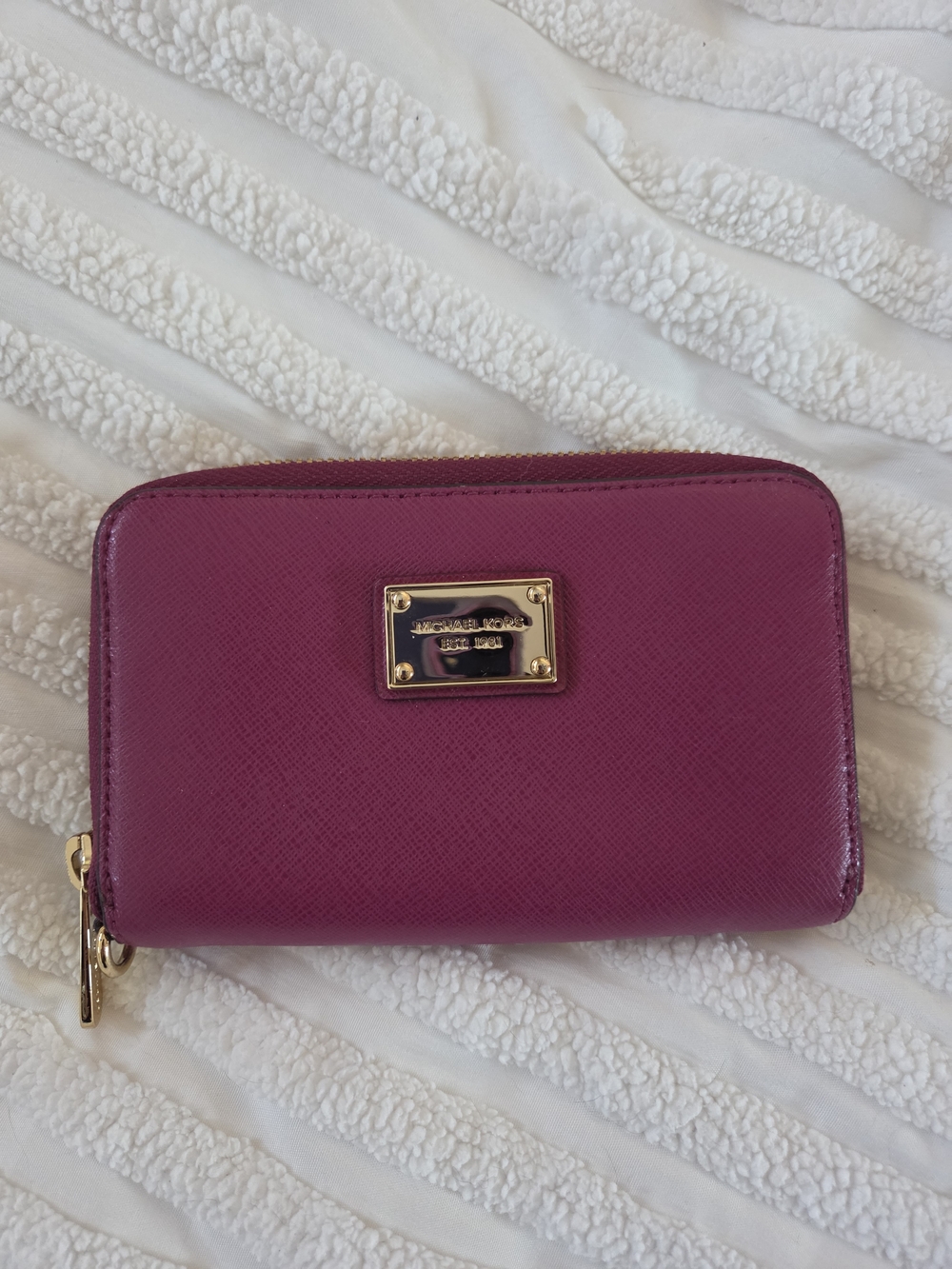 Michael Kors Magenta Zip Wallet